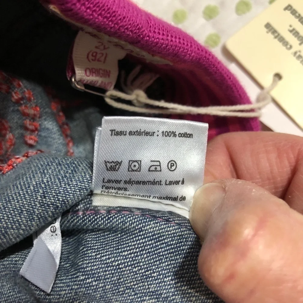 ME TOO-GIRL JEANS SIZE 2Y PINK & BLUE NWT
